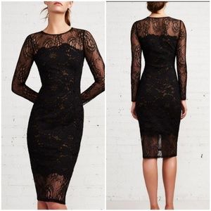 Bailey 44

 Black Illusion Lace Sheath Dress